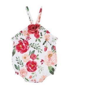 🌸🩱Like NEW 3T MUD PIE PEONY FLORAL SWIMSUIT